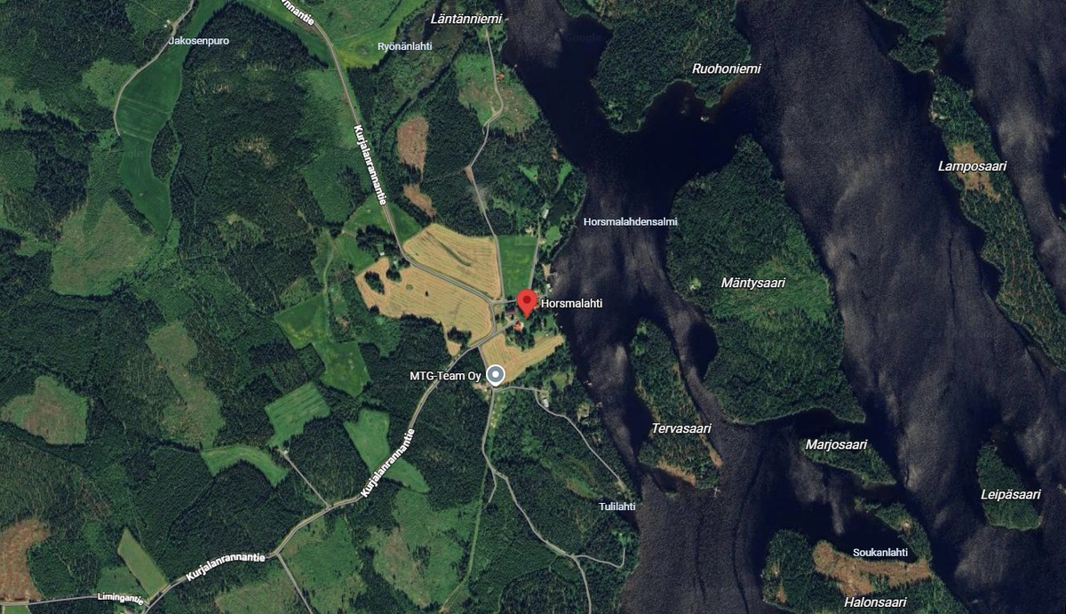 Kartta: Horsmalahden sijainti Leppävirralla